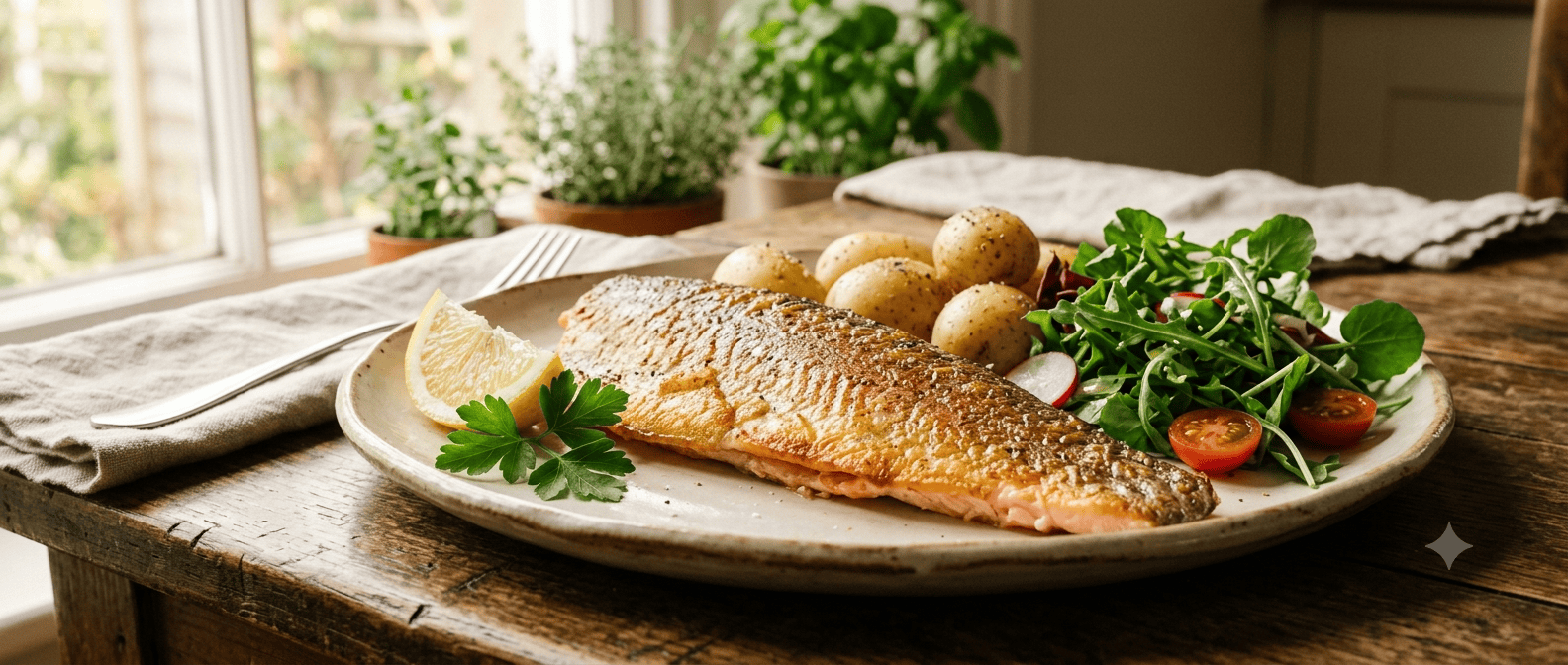 Forellenfilet aus der Pfanne