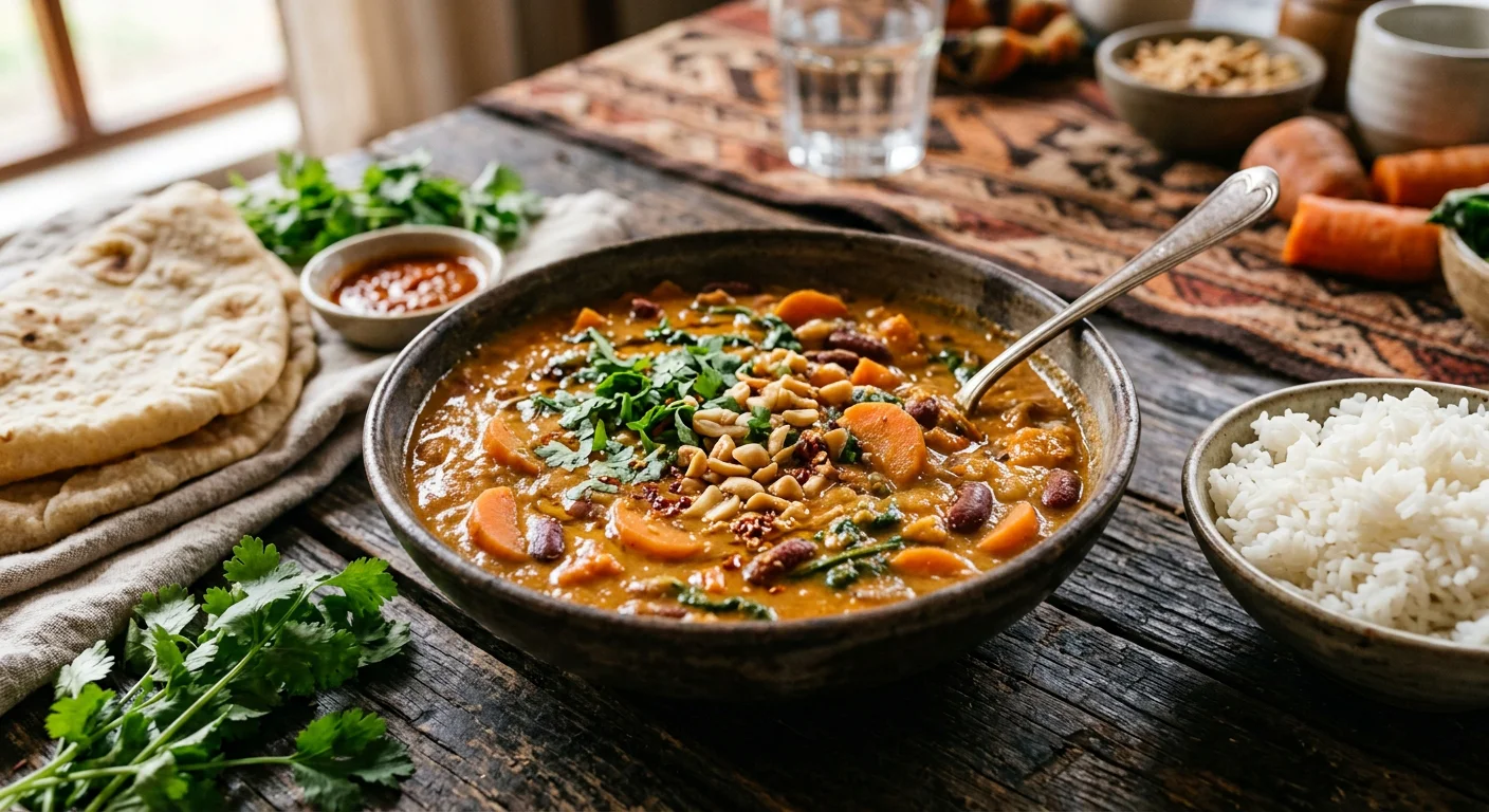 Kidneybohnen in Erdnusssauce