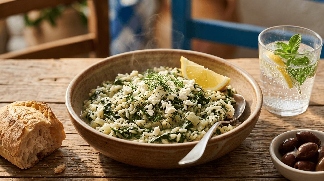 Spanakorizo (Griechischer Spinatreis)