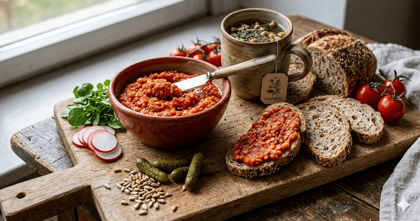 Tomaten-Aufstrich mit roten Linsen