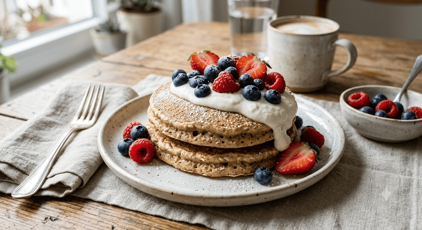 Fluffige Vollkorn-Joghurt-Pancakes